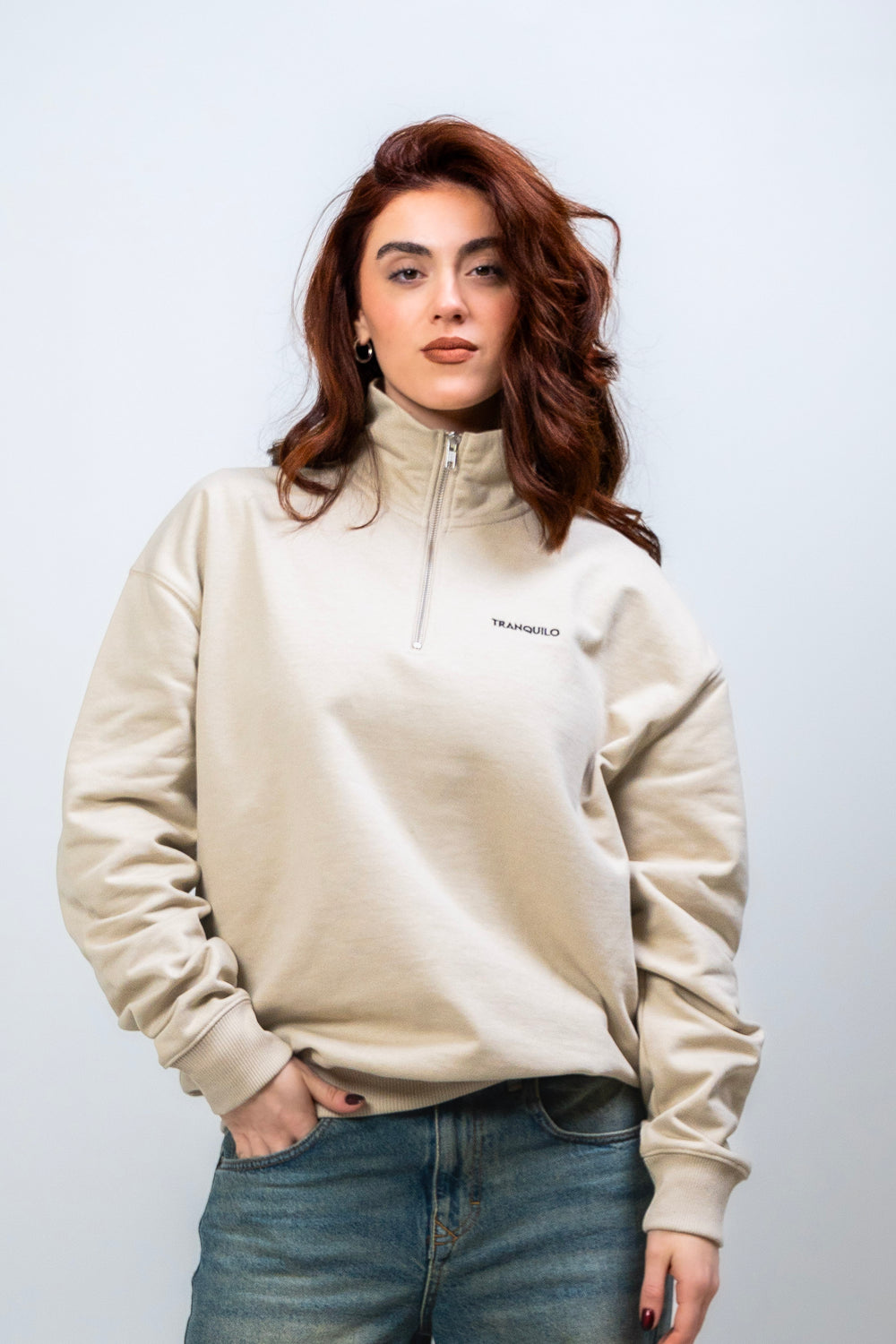 Oversized Zip-Thru Desert Dust