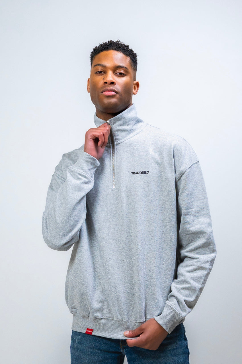 Oversized Zip-Thru Grey