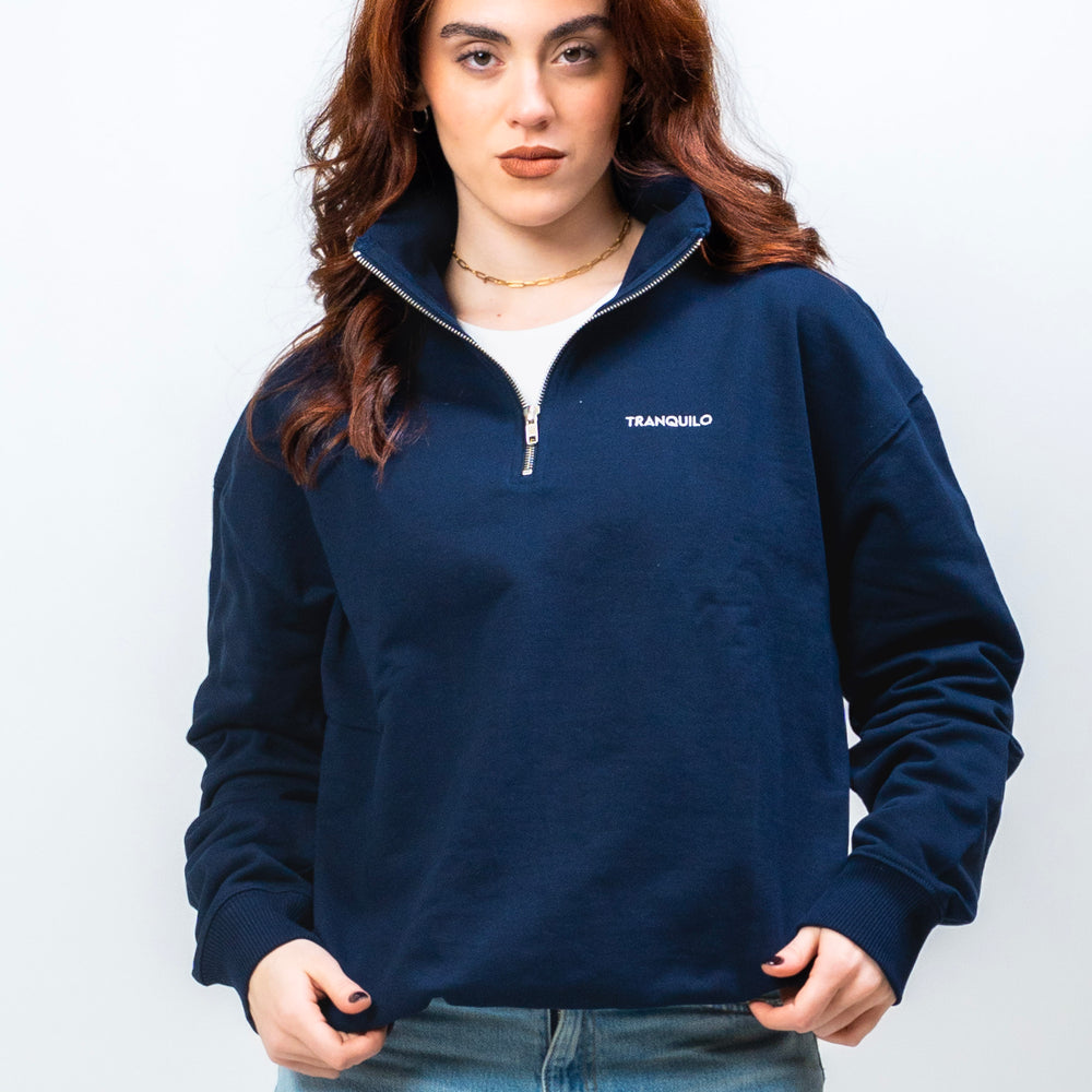
                      
                        Oversized Zip-Thru Navy Blue
                      
                    