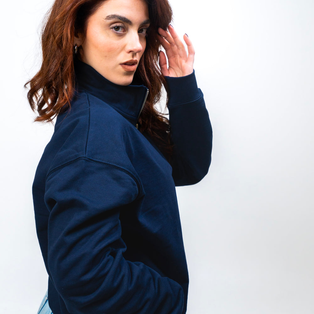 
                      
                        Oversized Zip-Thru Navy Blue
                      
                    