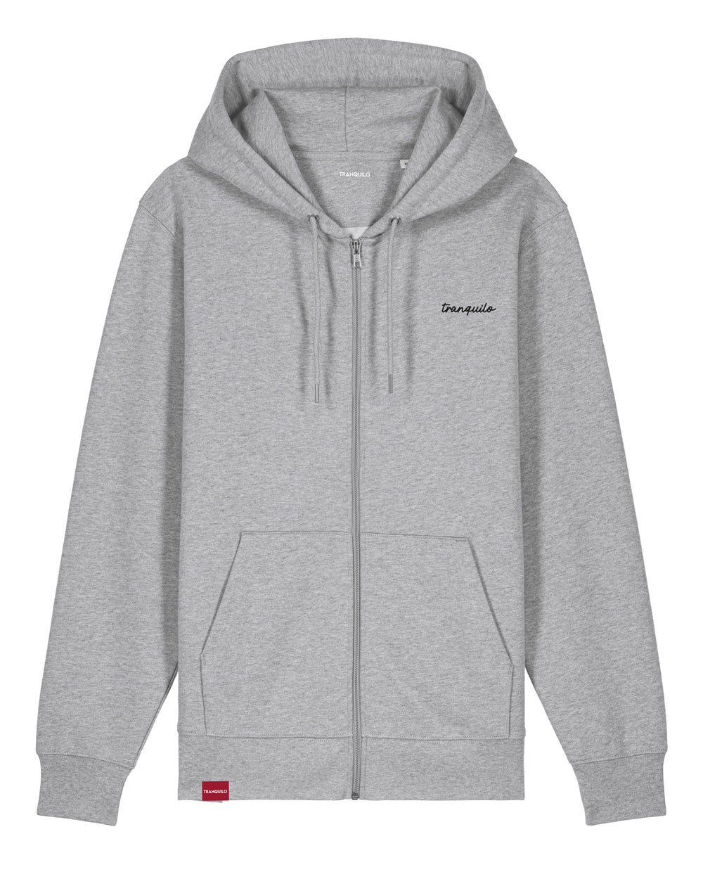 Zip Thru Heather Grey